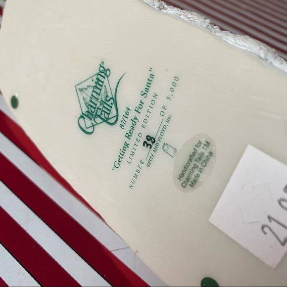 Charming Tails by Fitz and Floyd "Getting Ready for Santa" 38 of 5,000 Figurine - Picture 9 of 10